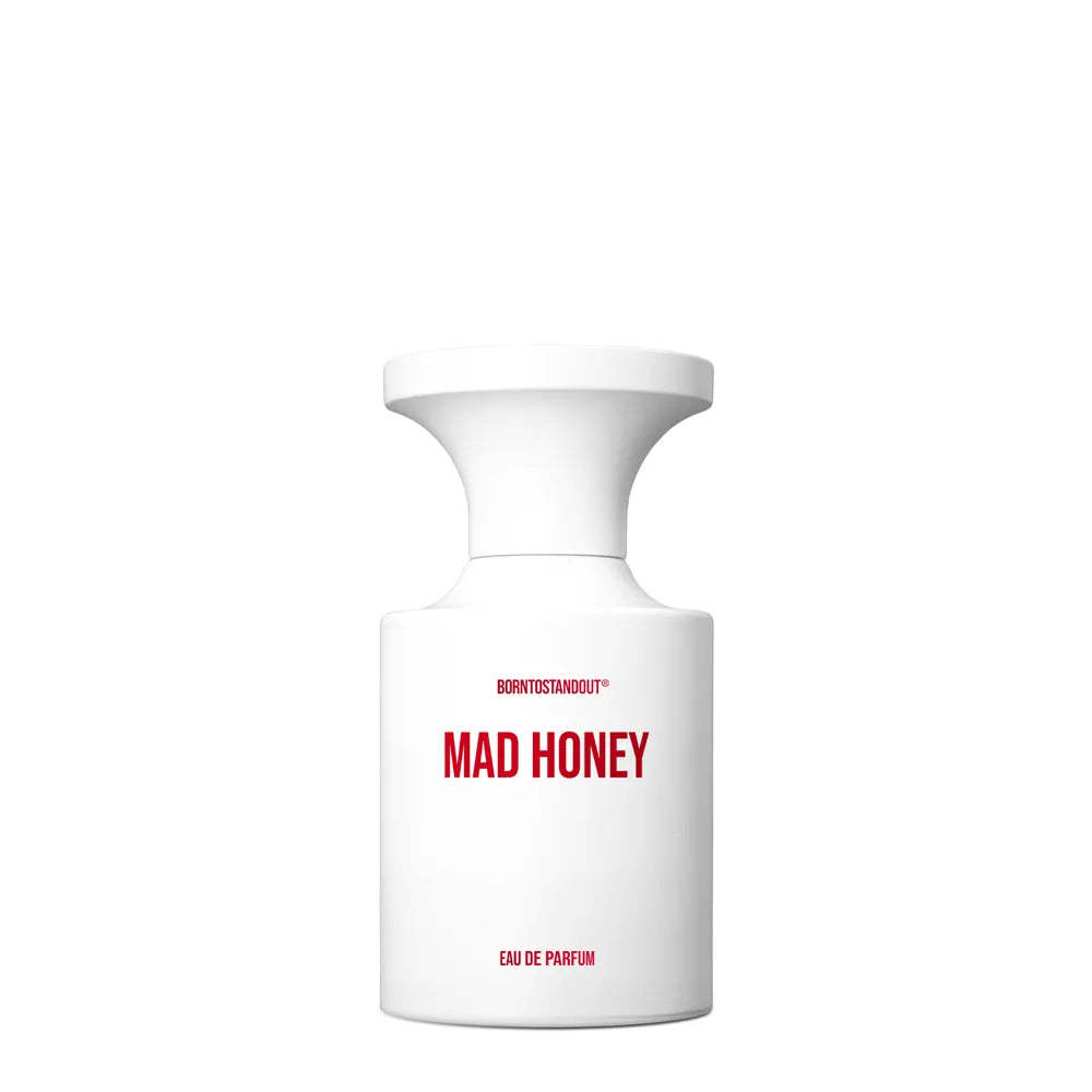 Flacon 50 ml de Mad Honey, eau de parfum florale gourmande au miel de Born To Stand Out, parfumerie Rivora à Nancy