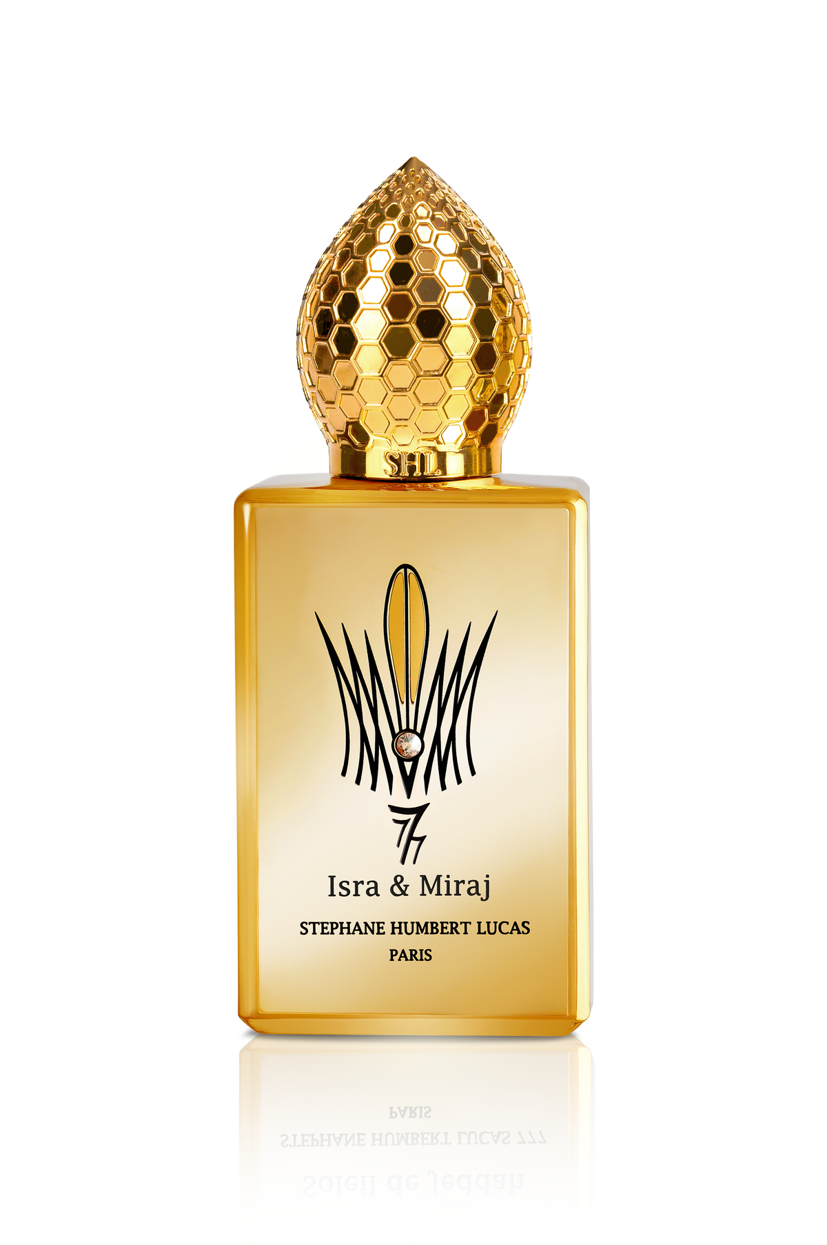 Flacon 50 ml d'Isra & Miraj, extrait de parfum ambré oriental et boisé de Stéphane Humbert Lucas, parfumerie Rivora à Nancy
