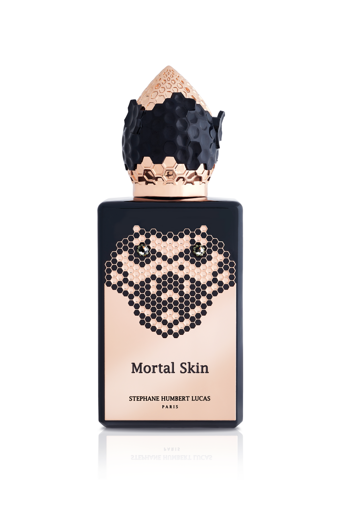 Flacon 50 ml de Mortal Skin, eau de parfum boisée résineuse et ambrée de Stéphane Humbert Lucas, parfumerie Rivora à Nancy