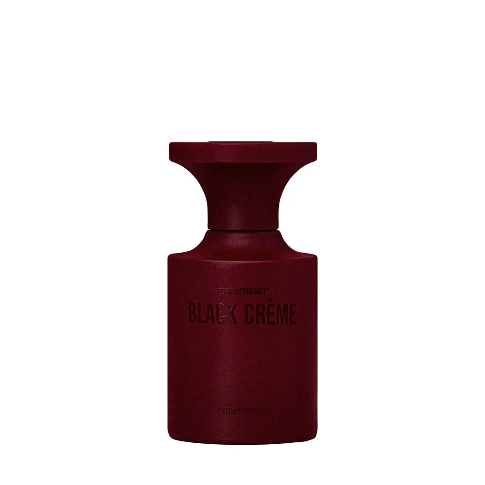 Flacon 50 ml de Black Crème, extrait de parfum ambré cuiré gourmand de Born To Stand Out, parfumerie Rivora à Nancy