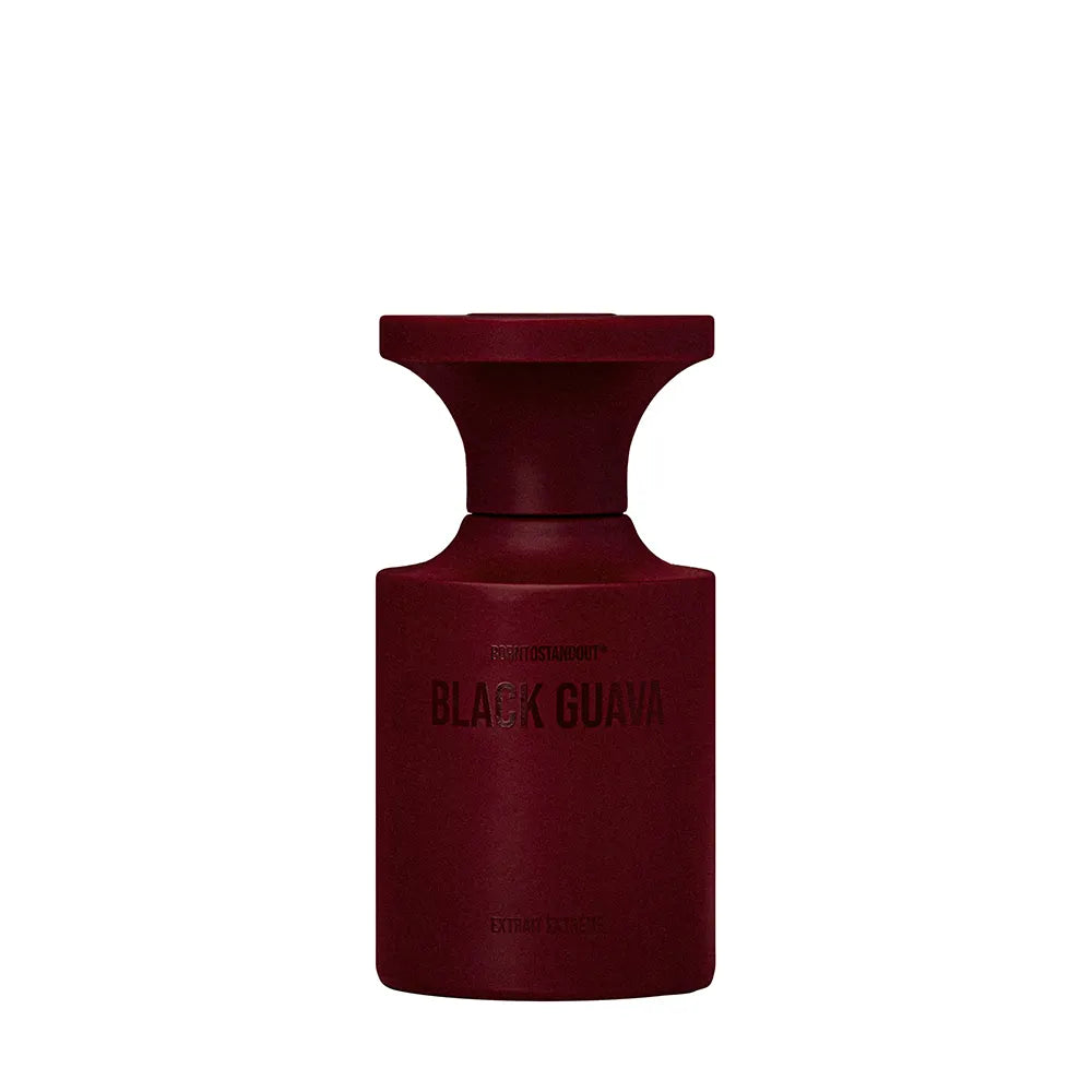 Flacon 50 ml de Black Guava, extrait de parfum fruité boisé à la goyave de Born To Stand Out, parfumerie Rivora à Nancy