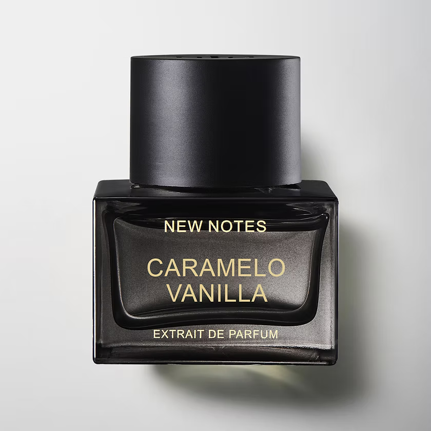 Flacon 50 ml de Caramelo Vanilla, extrait de parfum gourmand floral à la vanille de New Notes, parfumerie Rivora à Nancy