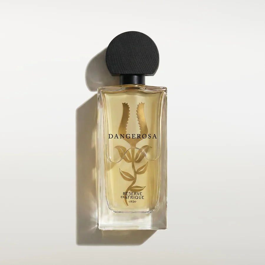 Flacon de Dangerosa, eau de parfum florale boisée de Réserve en Afrique, parfumerie Rivora à Nancy