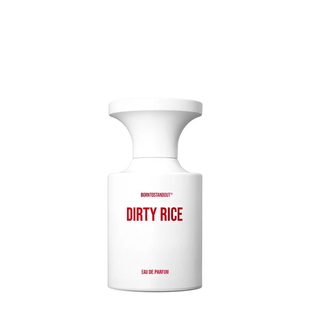 Flacon 50 ml de Dirty Rice, eau de parfum musquée lactée et boisée de Born To Stand Out, parfumerie Rivora à Nancy