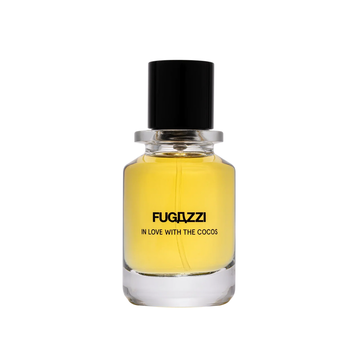 Flacon 50 ml d'In Love With The Cocos, extrait de parfum floral fruité à la noix de coco de Fugazzi, parfumerie Rivora à Nancy