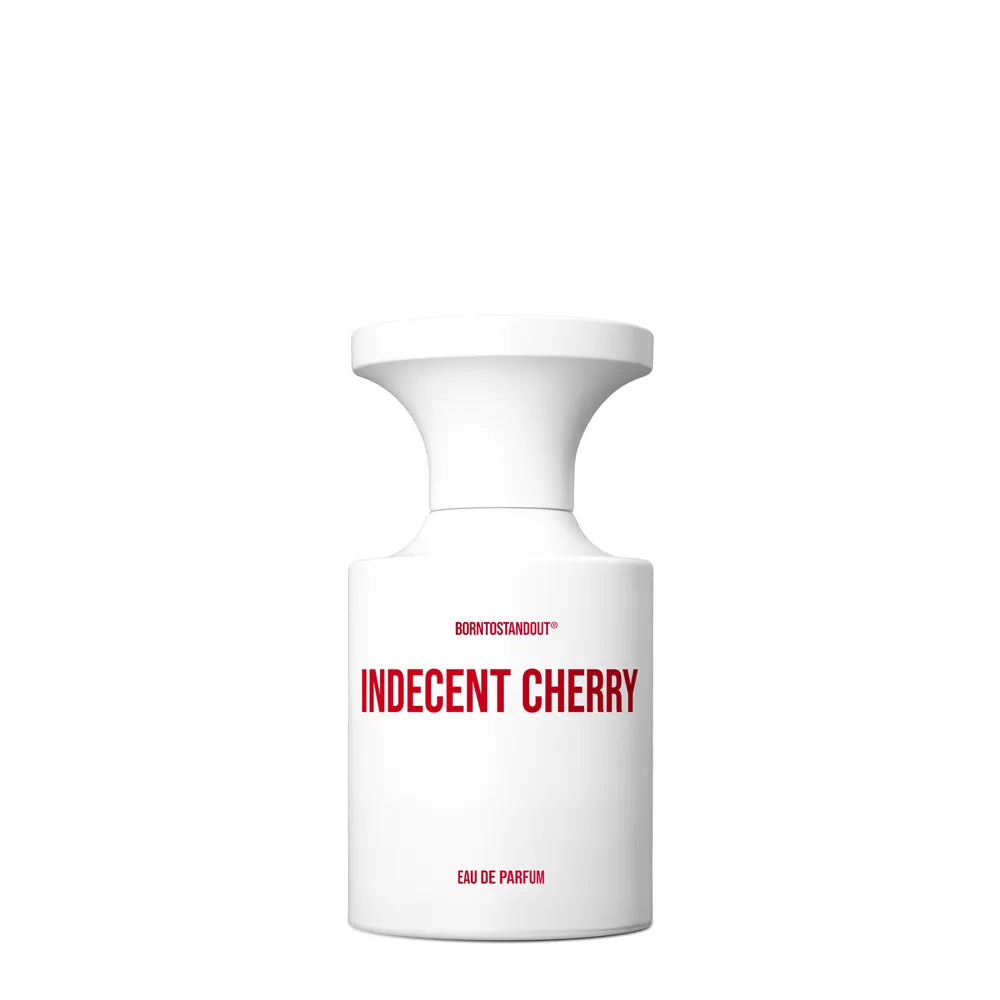 Flacon 50 ml d'Indecent Cherry, eau de parfum fruitée gourmande à la cerise de Born To Stand Out, parfumerie Rivora à Nancy