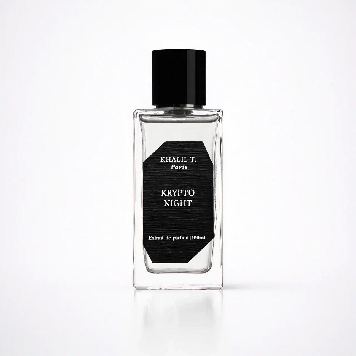 Flacon 100 ml de Krypto Night, extrait de parfum fruité floral et ambré de Khalil T., parfumerie Rivora à Nancy