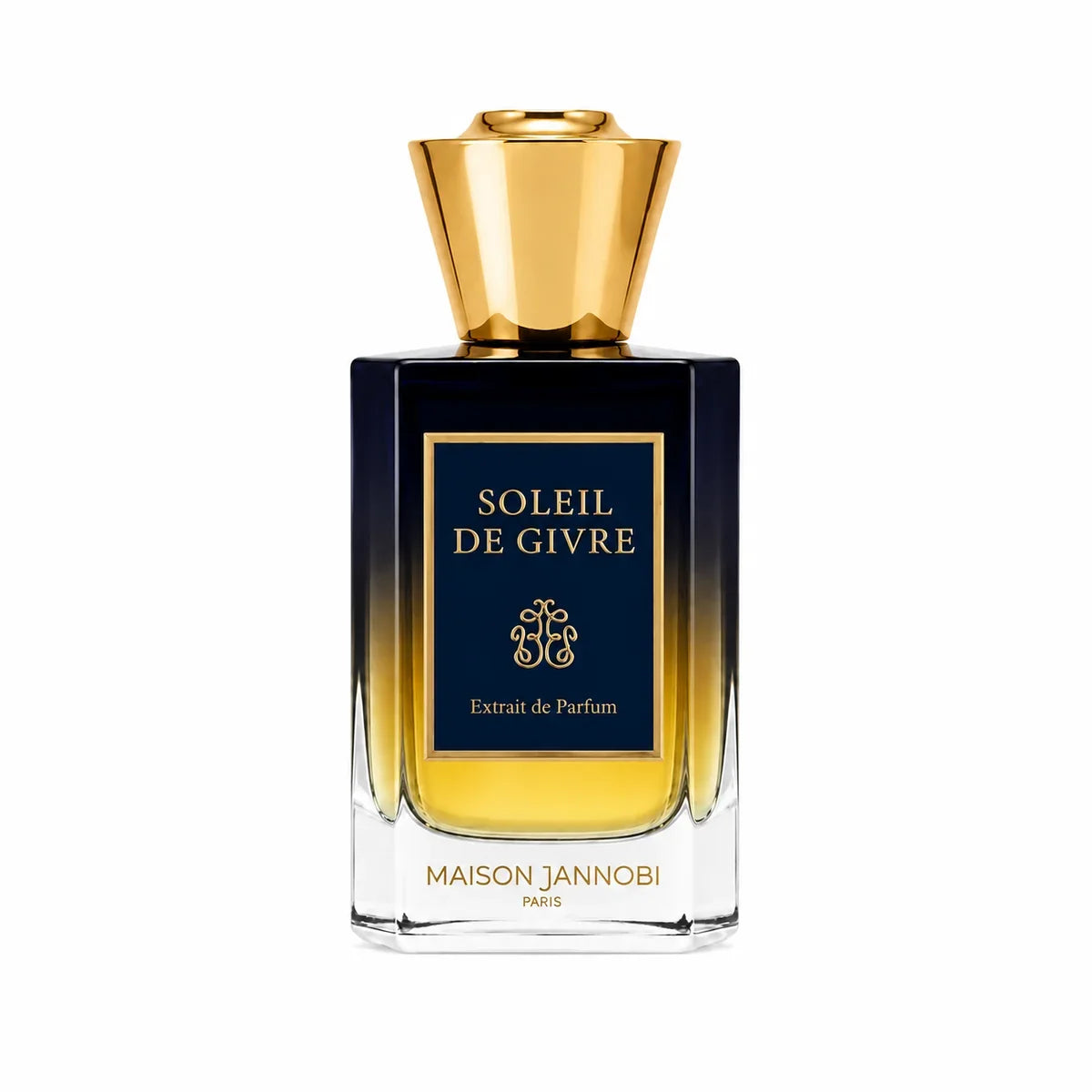 Flacon 100 ml de Soleil de Givre, extrait de parfum hespéridé floral et ambré de Maison Jannobi, parfumerie Rivora à Nancy