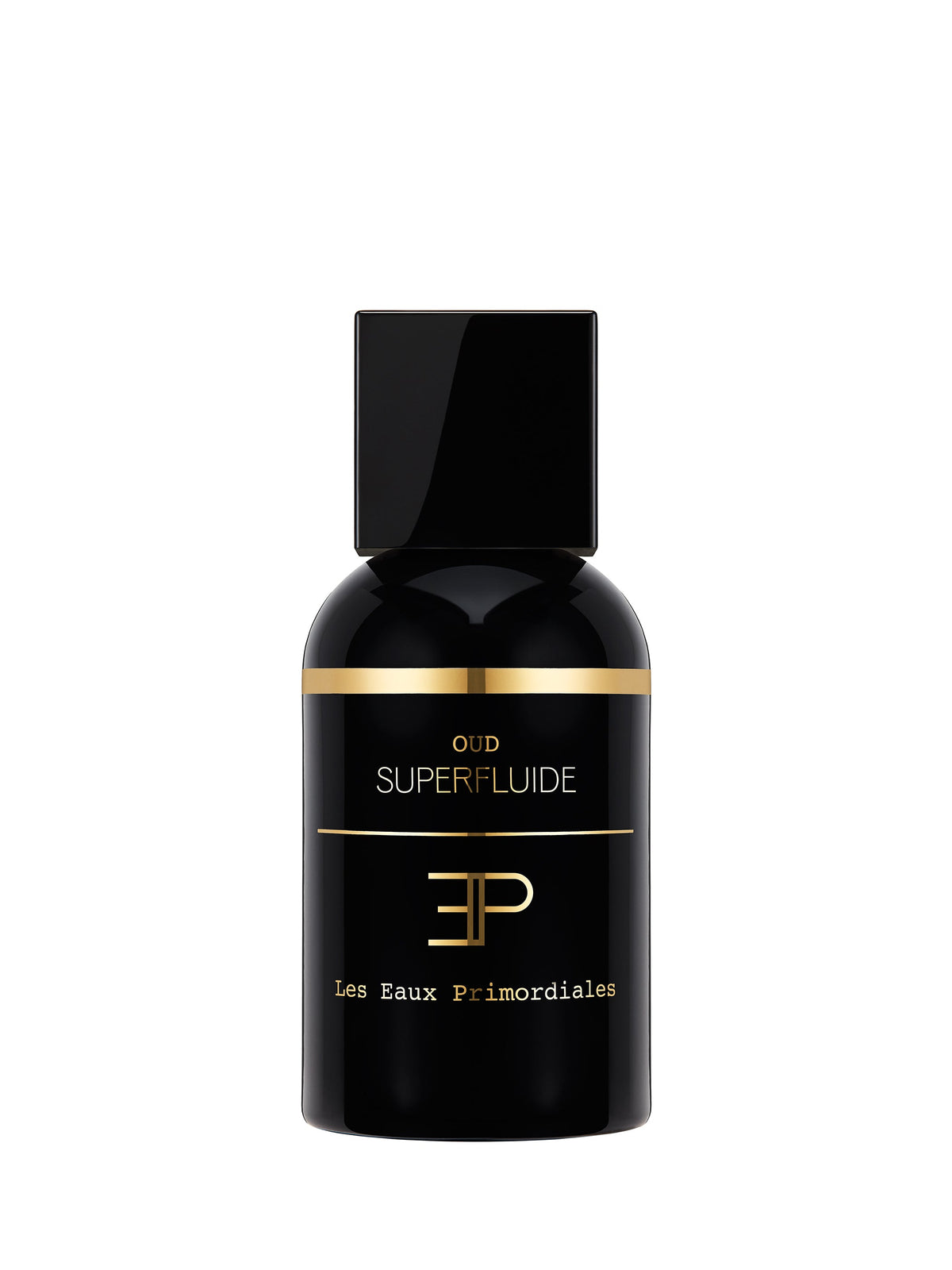Flacon 50 ml d'Oud Superfluide, eau de parfum boisée ambrée à l'oud de Les Eaux Primordiales, parfumerie Rivora à Nancy