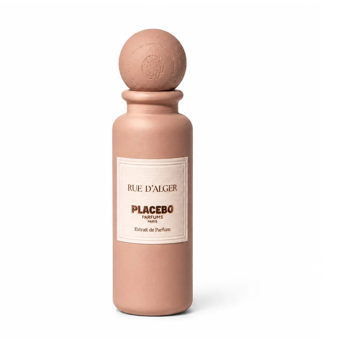 Flacon de Rue d'Alger, extrait de parfum fruité gourmand oriental de Placebo Parfums, parfumerie Rivora à Nancy