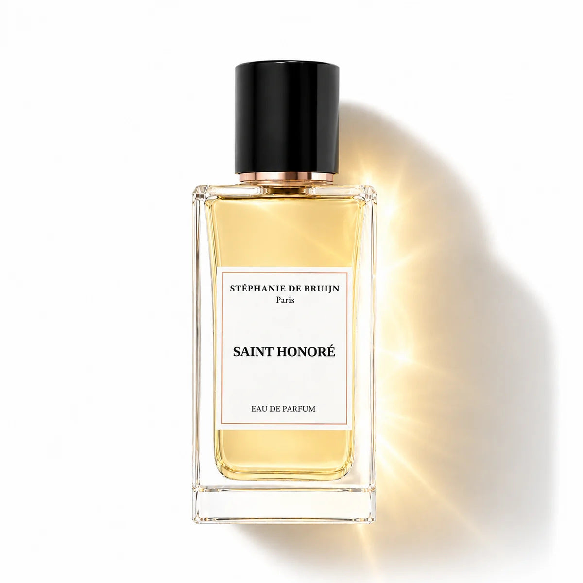 Flacon 100 ml de Saint Honoré, eau de parfum gourmande poudrée et cuirée de Stéphanie de Bruijn, parfumerie Rivora à Nancy